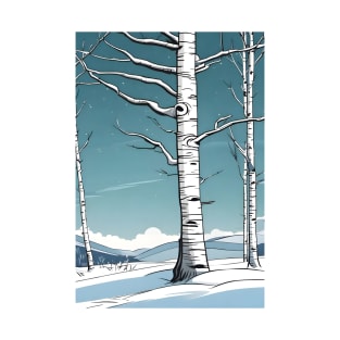 birch forest in the winter T-Shirt