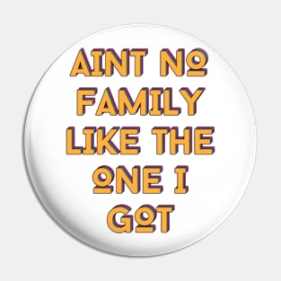 Aint no family like the one i got - retro Pin