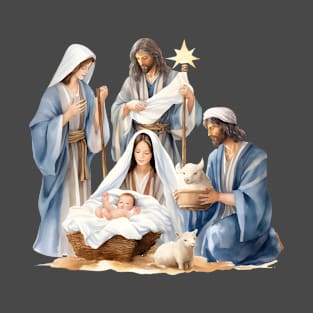 Watercolor Nativity Scene T-Shirt