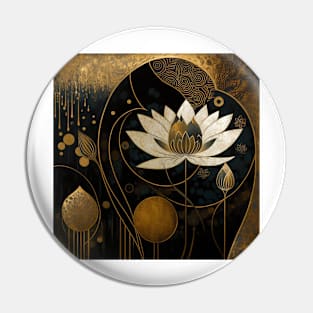 flower and gold Pin