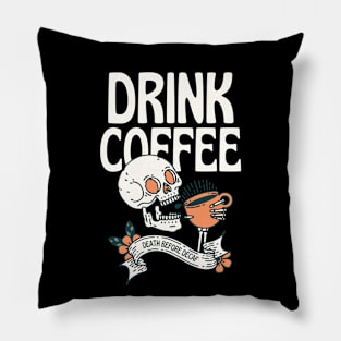 Drink Coffee Pillow