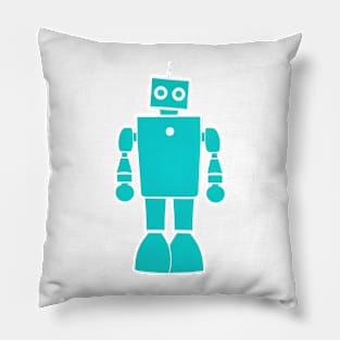 Adorable Robot: A Playful and Modern Artwork to Brighten Your Space Pillow