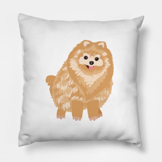 Pomeranian dog Pillow by CTstudio