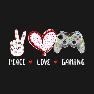 Peace Love Gaming Gamer Video Games T-Shirt