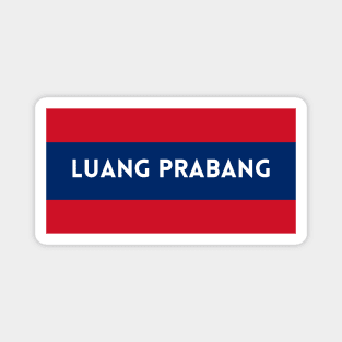 Luang Prabang City in Laos Flag Colors Magnet