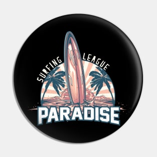 Surfing League Paradise Pin