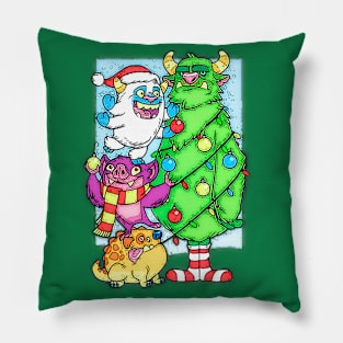 Monsters Christmas Pillow