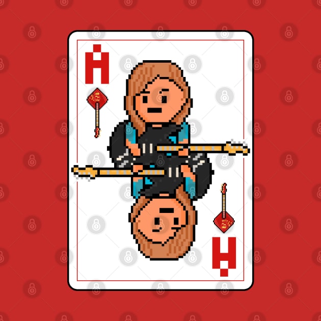 Pixelrockstars Ace of Diamonds Playing Card by gkillerb