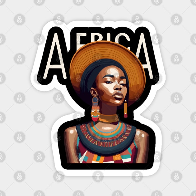 Afrocentric Woman Africa Magnet by Graceful Designs