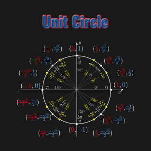 Unit Circle Trigonometry Pi for Nerdy Teacher Students Geek T-Shirt