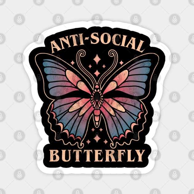 Anti social Butterfly Magnet by FanFreak