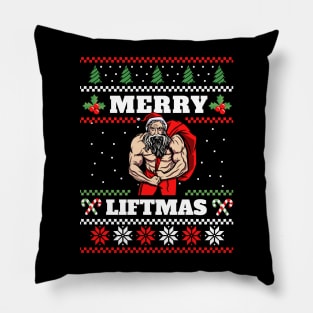 Ugly Sweater Gym Christmas Pillow