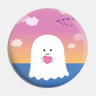 Gordie the Ghost (sunset) | by queenie's cards Pin