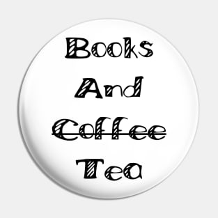 Books and coffee tea Pin