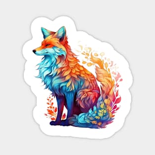 Colorful Fox Magnet