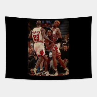 Chicago Bulls vs Los Angeles Lakers, 1997 Vintage Tapestry