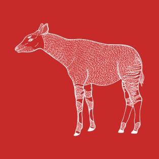 Okapi or Forest Giraffe - African animal drawing T-Shirt