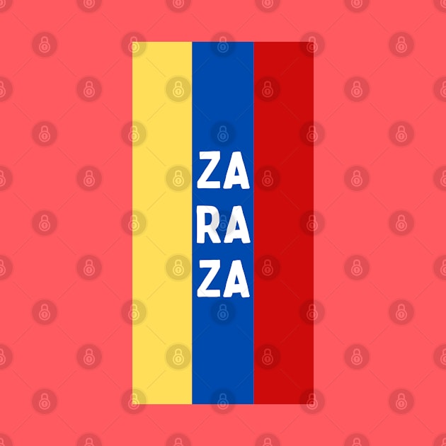 Zaraza City in Venezuelan Flag Colors Vertical by aybe7elf