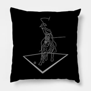 "Dynamic Polo in One Line" Pillow