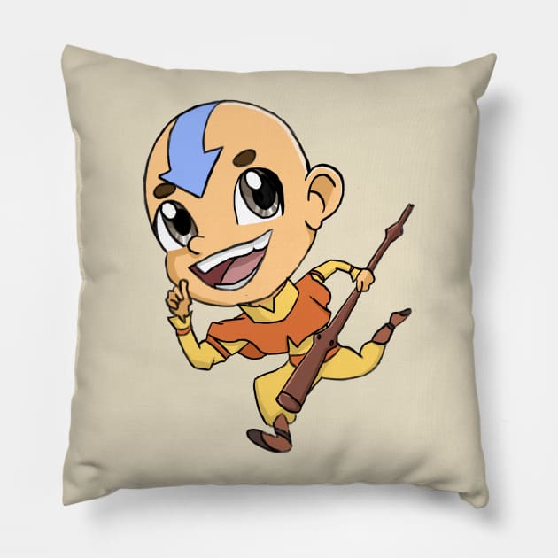 Aang Chibi Pillow by Sarenity