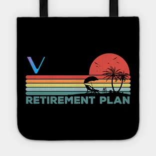 Vintage Vechain VET Coin My Retirement Plan Crypto Token Cryptocurrency Wallet Birthday Gift For Men Women Tote