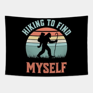 Bigfoot hiking introspection Tapestry