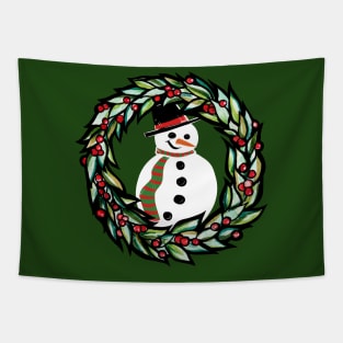 Christmas Snowman Tapestry