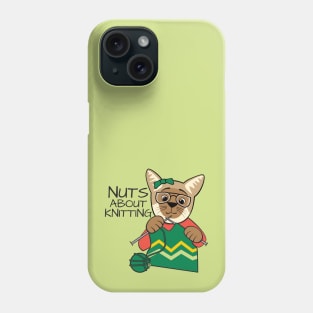 Nuts About Knitting Siamese Cat Phone Case