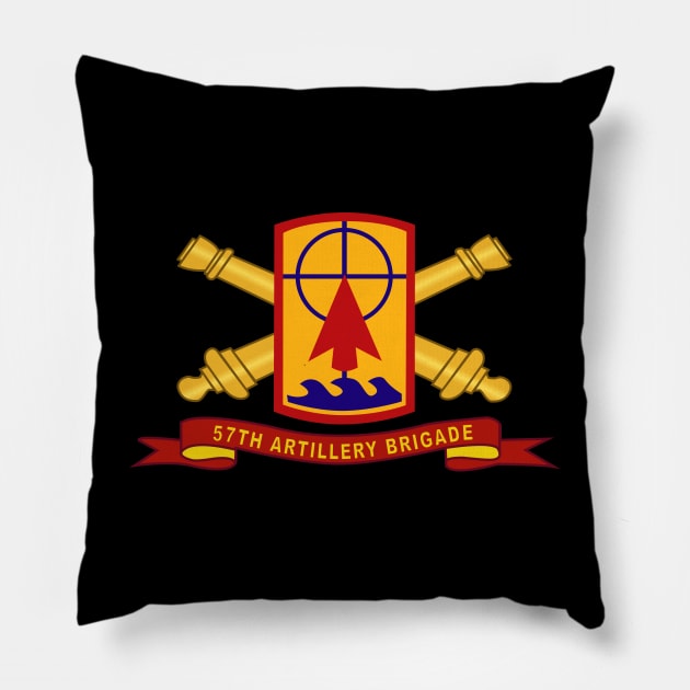 57th Artillery Brigade - SSI w Br - Ribbon Pillow by twix123844