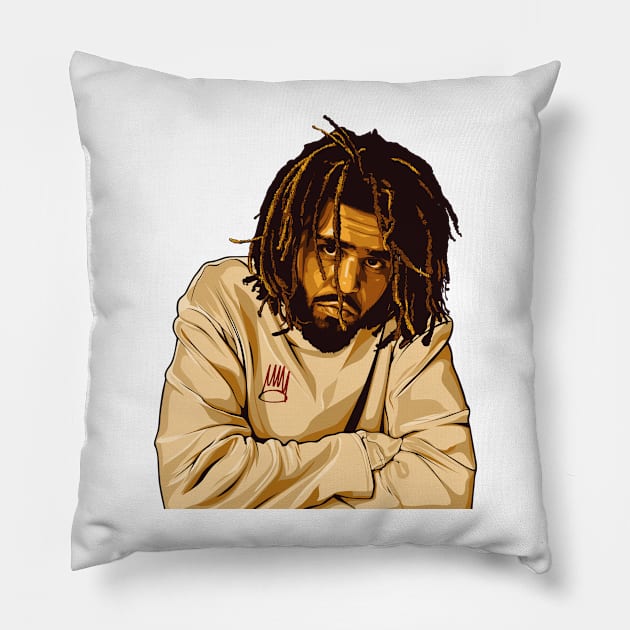 j cole Pillow by bikonatics