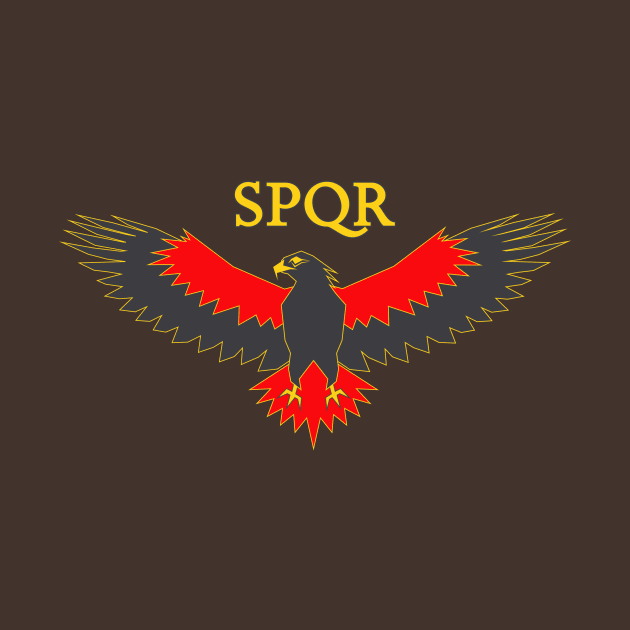 SPQR Stylized Roman Golden Eagle by Runesilver