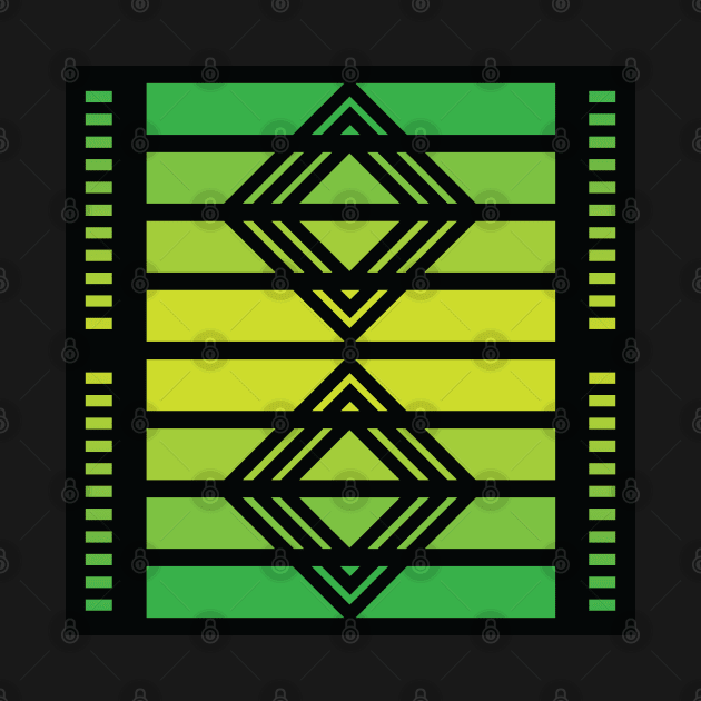 “Dimensional Squares” - V.6 Green - (Geometric Art) (Dimensions) - Doc Labs by Doc Labs