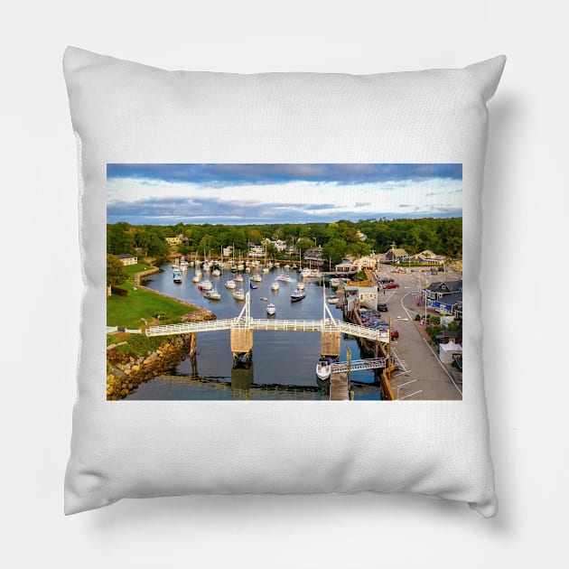 Aerial Photo of Perkins Cove Pillow by jforno