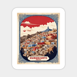 Guanajuato Mexico Vintage Poster Tourism Magnet