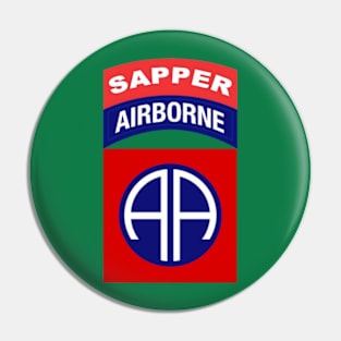 82 Airborne Sapper Tab - Side of Chest Pin