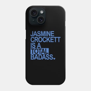 Jasmine Crockett is a total badass - blue box Phone Case