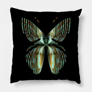 Fantasy Butterfly with Pleated Green Wings Pillow