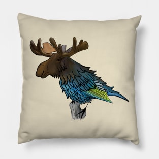 Birdy Moose Pillow