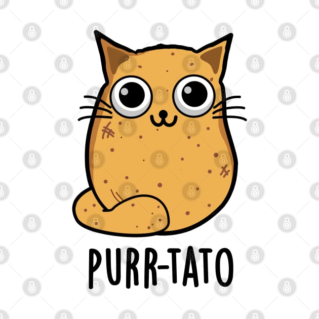 Purr-tato Funny Cat Potato Pun by punnybone