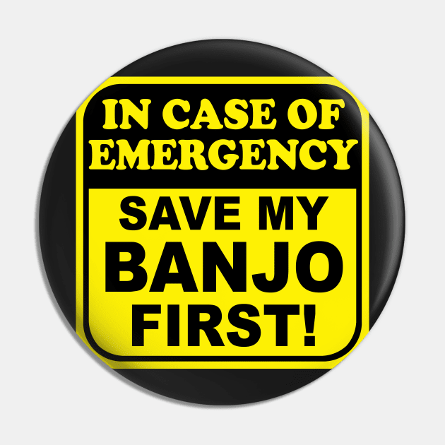 Save My Banjo Pin by evisionarts