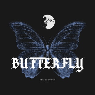 Butterfly | Metamorphosis | Aesthetic | Blue T-Shirt