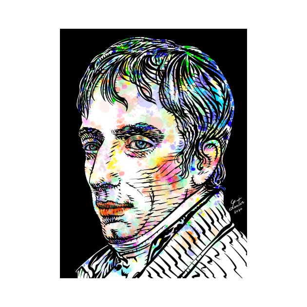 WILLIAM WORDSWORTH watercolor and ink portrait by lautir