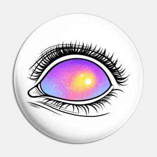 Psychedelic Eye. Raibow color Pin