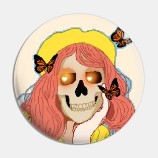 Miss Butterfly Skull Pin