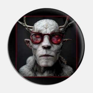 An old demon with red glases Pin