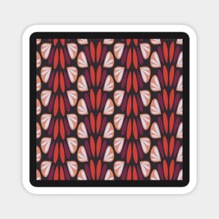 Art Deco Fan in Red and Orange Magnet