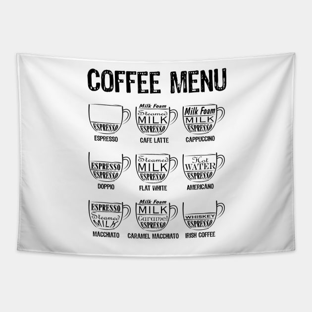 Coffee Menu 1 Tapestry by Blade Runner Thoughts