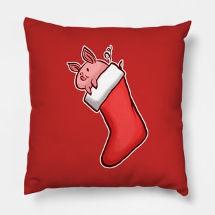 Holiday Christmas Stocking Piglet Pillow