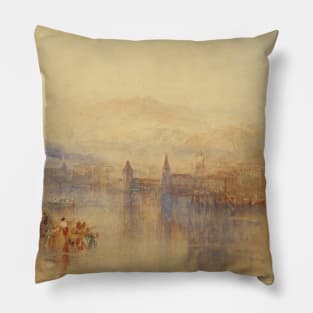 Lucerne from the Lake by J.M.W. Turner Pillow