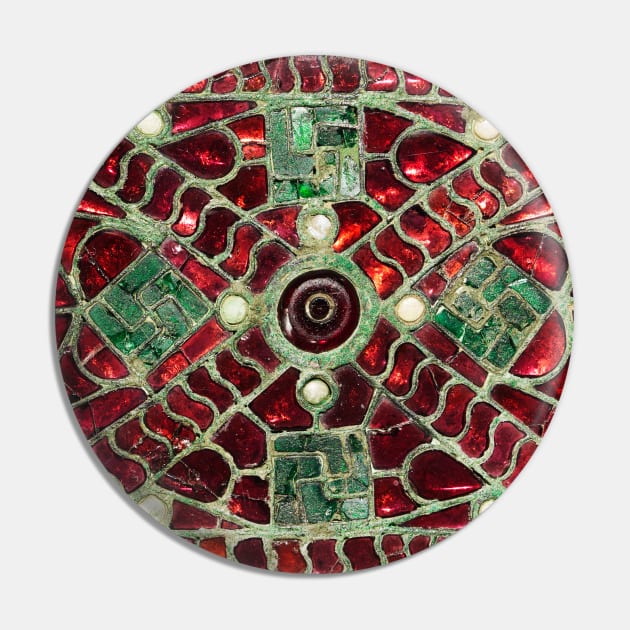 VISIGOTHIC BRONZE BELT BUCKLE WITH RED GREEN MOTHER OF PEARLS Pin by BulganLumini